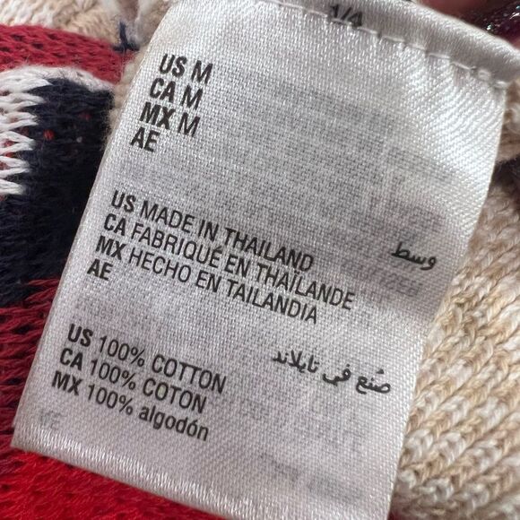 Unisex Aztec Tribal Fair Isle Turtleneck Beige Pullover Sweater - Picture 7 of 9